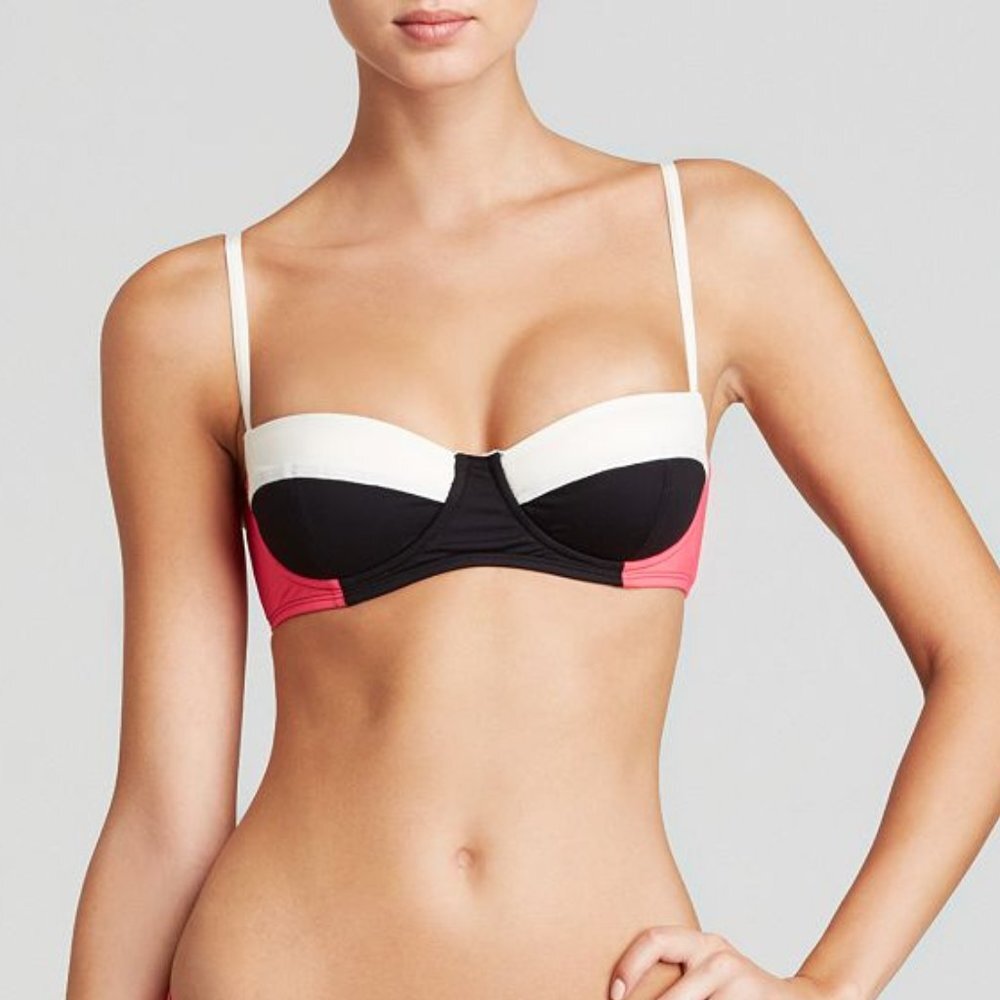 NWT Kate Spade New York Parrot Cay Color Block Underwire Bikini Top Swim Small S